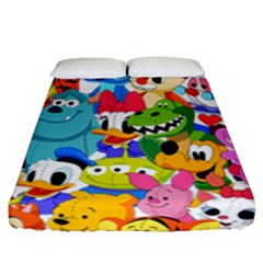 Illustration Cartoon Character Animal Cute Fitted Sheet (queen Size) by Sudhe