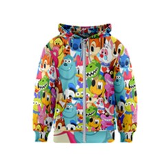 Illustration Cartoon Character Animal Cute Kids  Zipper Hoodie