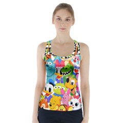 Illustration Cartoon Character Animal Cute Racer Back Sports Top by Sudhe