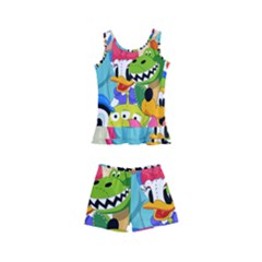 Illustration Cartoon Character Animal Cute Kids  Boyleg Swimsuit by Sudhe