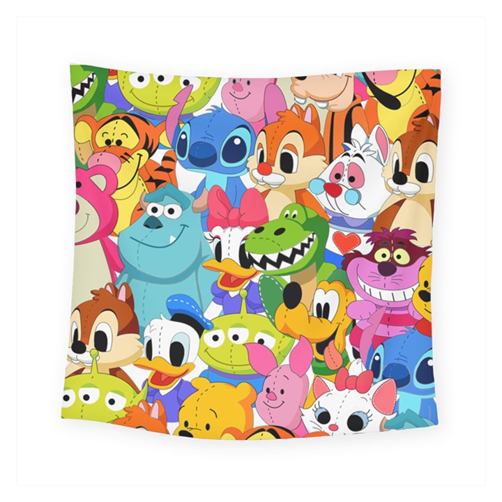 Illustration Cartoon Character Animal Cute Square Tapestry (Small)