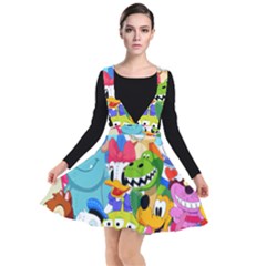 Illustration Cartoon Character Animal Cute Plunge Pinafore Dress by Sudhe