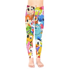 Illustration Cartoon Character Animal Cute Kids  Leggings by Sudhe