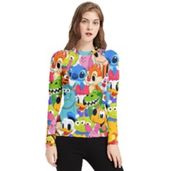 Illustration Cartoon Character Animal Cute Women s Long Sleeve Rash Guard by Sudhe