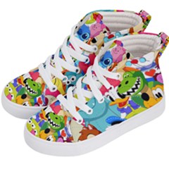 Illustration Cartoon Character Animal Cute Kids  Hi-top Skate Sneakers by Sudhe