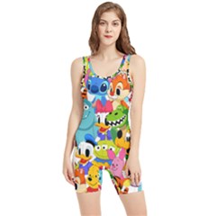 Illustration Cartoon Character Animal Cute Women s Wrestling Singlet by Sudhe