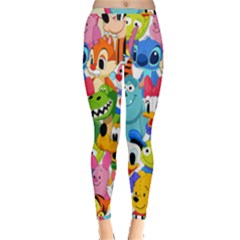 Illustration Cartoon Character Animal Cute Inside Out Leggings by Sudhe