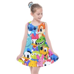 Illustration Cartoon Character Animal Cute Kids  Summer Dress by Sudhe