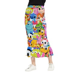 Illustration Cartoon Character Animal Cute Maxi Fishtail Chiffon Skirt by Sudhe