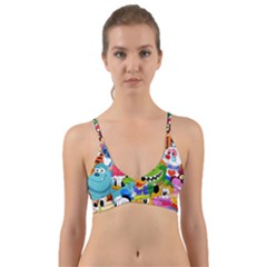 Illustration Cartoon Character Animal Cute Wrap Around Bikini Top by Sudhe