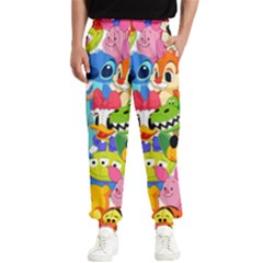 Illustration Cartoon Character Animal Cute Men s Elastic Waist Pants by Sudhe