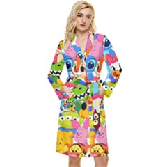 Illustration Cartoon Character Animal Cute Long Sleeve Velour Robe by Sudhe