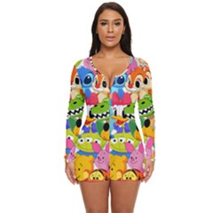 Illustration Cartoon Character Animal Cute Long Sleeve Boyleg Swimsuit by Sudhe