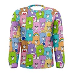 Care Bears Bear Background Cartoon Men s Long Sleeve Tee