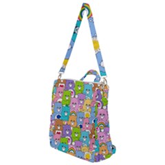 Care Bears Bear Background Cartoon Crossbody Backpack by Sudhe