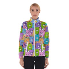 Care Bears Bear Background Cartoon Women s Bomber Jacket