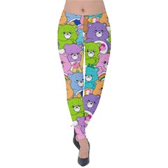 Care Bears Bear Background Cartoon Velvet Leggings