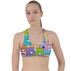 Care Bears Bear Background Cartoon Criss Cross Racerback Sports Bra by Sudhe