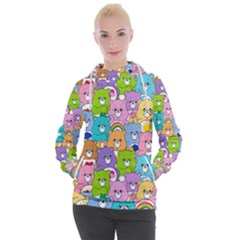 Care Bears Bear Background Cartoon Women s Hooded Pullover