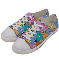 Care Bears Bear Background Cartoon Men s Low Top Canvas Sneakers by Sudhe