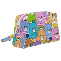 Care Bears Bear Background Cartoon Wristlet Pouch Bag (large) by Sudhe