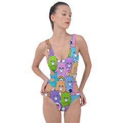 Care Bears Bear Background Cartoon Side Cut Out Swimsuit by Sudhe