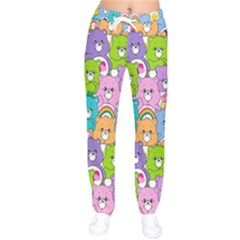 Care Bears Bear Background Cartoon Women Velvet Drawstring Pants