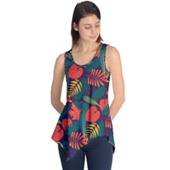 Leaves Pattern Wallpaper Seamless Sleeveless Tunic by Sudhe