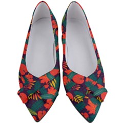 Leaves Pattern Wallpaper Seamless Women s Bow Heels by Sudhe