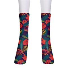 Leaves Pattern Wallpaper Seamless Crew Socks by Sudhe