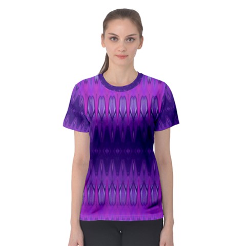 Illustration Purple Abstract Wallpaper Pattern Abstract Women s Sport Mesh Tee by Sudhe