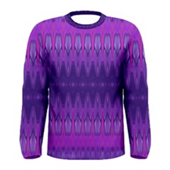 Illustration Purple Abstract Wallpaper Pattern Abstract Men s Long Sleeve Tee