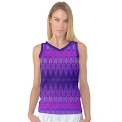 Illustration Purple Abstract Wallpaper Pattern Abstract Women s Basketball Tank Top by Sudhe