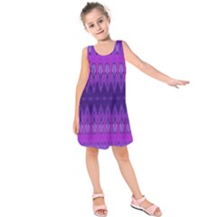 Illustration Purple Abstract Wallpaper Pattern Abstract Kids  Sleeveless Dress by Sudhe