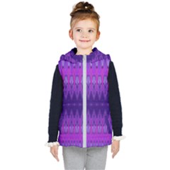 Illustration Purple Abstract Wallpaper Pattern Abstract Kids  Hooded Puffer Vest