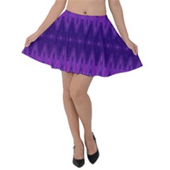 Illustration Purple Abstract Wallpaper Pattern Abstract Velvet Skater Skirt