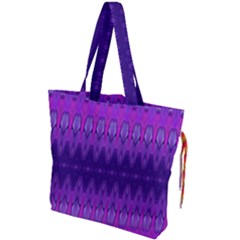 Illustration Purple Abstract Wallpaper Pattern Abstract Drawstring Tote Bag by Sudhe