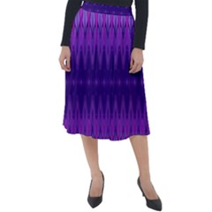 Illustration Purple Abstract Wallpaper Pattern Abstract Classic Velour Midi Skirt  by Sudhe