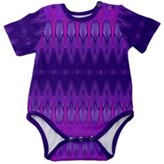 Illustration Purple Abstract Wallpaper Pattern Abstract Baby Short Sleeve Onesie Bodysuit by Sudhe