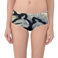 Black Love Browning Deer Camo Mid-waist Bikini Bottoms