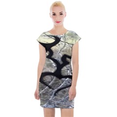 Black Love Browning Deer Camo Cap Sleeve Bodycon Dress