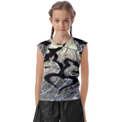 Black Love Browning Deer Camo Kids  Raglan Cap Sleeve Tee by Jancukart