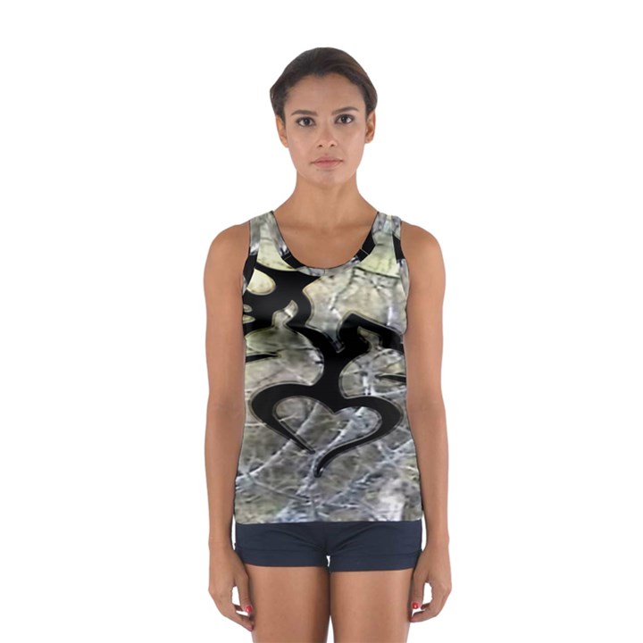 Black Love Browning Deer Camo Sport Tank Top 