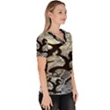 Black Love Browning Deer Camo Women s V-Neck Scrub Top View3