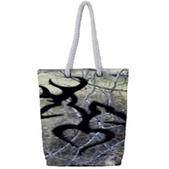 Black Love Browning Deer Camo Full Print Rope Handle Tote (small)