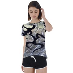 Black Love Browning Deer Camo Short Sleeve Foldover Tee