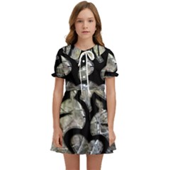 Black Love Browning Deer Camo Kids  Sweet Collar Dress