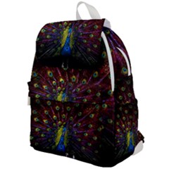 Beautiful Peacock Feather Top Flap Backpack by Jancukart