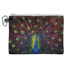 Beautiful Peacock Feather Canvas Cosmetic Bag (xl)