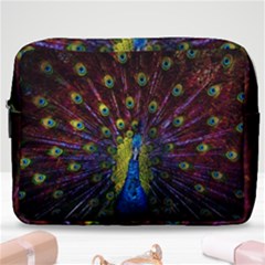 Beautiful Peacock Feather Make Up Pouch (large)